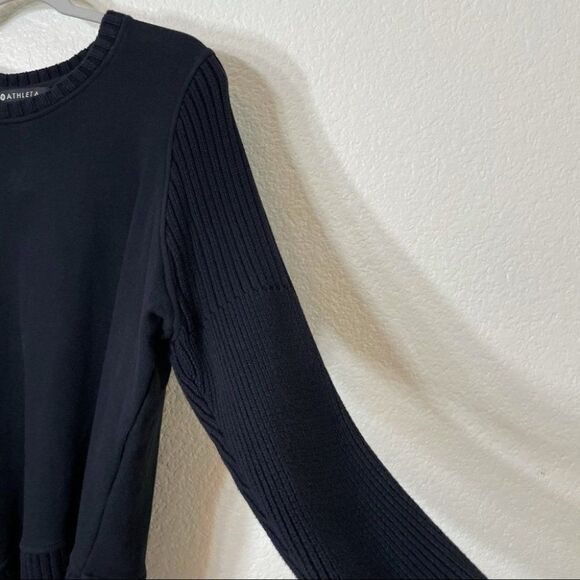 Athleta Black Sweater Baybridge Asymmetrical - Picture 8 of 13